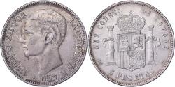 World Coins - Spain, Alfonso XII, 5 Pesetas, 1877, Madrid, Silver, , KM:676