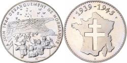 World Coins - France, Medal, Débarquement de Normandie, Copper-nickel, Jimenez,