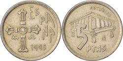 World Coins - Spain, Juan Carlos I, 5 Pesetas, 1995, Madrid, Aluminum-Bronze,