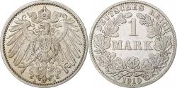 World Coins - GERMANY - EMPIRE, Wilhelm II, Mark, 1910, Berlin, Silver, , KM:14