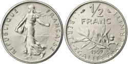 World Coins - France, 1/2 Franc, Semeuse, 1969, Paris, série FDC, Nickel,
