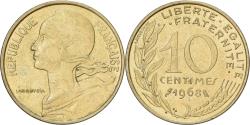 World Coins - France, 10 Centimes, Marianne, 1968, Paris, Aluminum-Bronze,
