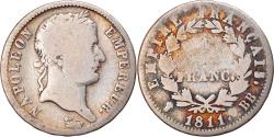World Coins - Coin, France, Napoléon I, Franc, 1811, Strasbourg, , Silver, KM:692.3