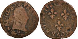 World Coins - Coin, France, Henri III, Double Tournois, 1581, Tours, , Copper