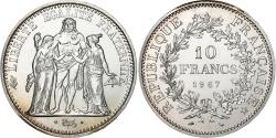 World Coins - France, 10 Francs, Hercule, 1967, Paris, Avec accent, Silver,