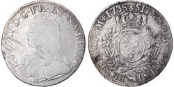 World Coins - Coin, France, Louis XV, Écu de Béarn aux branches d'olivier, Ecu, 1738, Pau