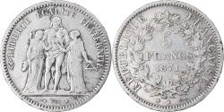 World Coins - Coin, France, Hercule, 5 Francs, 1871, Bordeaux, , Silver, KM:820.2