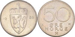 World Coins - Norway, 50 Öre, 1988