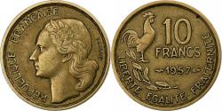 World Coins - France, 10 Francs, Guiraud, 1957, Paris, Cupro-Aluminium,