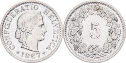 World Coins - Switzerland, 5 Rappen, 1967, Bern, Nickel, , KM:26b