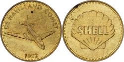World Coins - France, Token, Collection Shell, De Havilland Comet, Bronze-Aluminium,