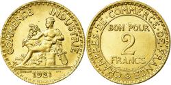 World Coins - Coin, France, Chambre de commerce, 2 Francs, 1921, , Aluminum-Bronze
