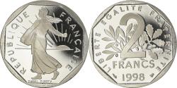 World Coins - Coin, France, Semeuse, 2 Francs, 1998, Paris, Proof, , Nickel