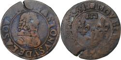 World Coins - Principality of Dombes, Gaston d'Orléans, Double Tournois, 1636, Trévoux