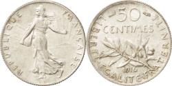 World Coins - Coin, France, Semeuse, 50 Centimes, 1916, Paris, , Silver, KM:854