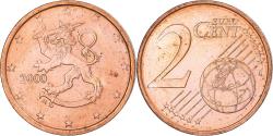 World Coins - Finland, 2 Euro Cent, 2000, Vantaa, , Copper Plated Steel, KM:99