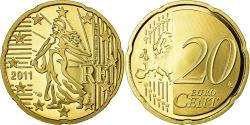 World Coins - France, 20 Euro Cent, 2011, BE, , Brass, KM:1411