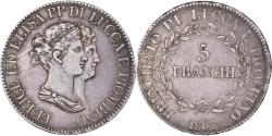 World Coins - Coin, ITALIAN STATES, LUCCA, Felix and Elisa, 5 Franchi, 1807, Firenze