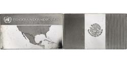 World Coins - France, Medal, United Nations Flags, Mexico, Silver,