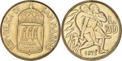 World Coins - Coin, San Marino, 20 Lire, 1973, FDC, , Aluminum-Bronze, KM:26