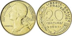World Coins - France, Marianne, 20 Centimes, 2001, Paris, Série FDC.BU,
