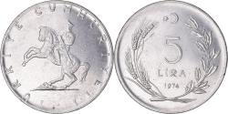 World Coins - Coin, Turkey, 5 Lira, 1974, , Stainless Steel, KM:905