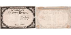 World Coins - France, 5 Livres, 10 brumaire de l'an 2 - (31 octobre 1793), 18625, AU(50-53)