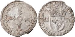 World Coins - Coin, France, Henri IV, 1/4 Ecu, 1605, Rennes, , Silver, Duplessy:1224