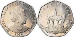 World Coins - Coin, Isle of Man, The Coronation Coach, 50 Pence, 2018, , Cupro-nickel