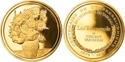 World Coins - France, Medal, Arts & Culture, Les Tournesols de Vincent Van Gogh,