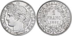 World Coins - Coin, France, Cérès, Franc, 1887, Paris, , Silver, KM:822.1