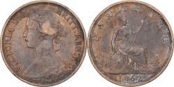 World Coins - Great Britain, Victoria, Farthing, 1862, Bronze,
