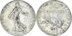 World Coins - Coin, France, Semeuse, 50 Centimes, 1904, Paris, , Silver, KM:854