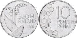 World Coins - Finland, 10 Pennia, 1991, Copper-nickel, , KM:65