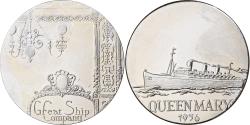 World Coins - France, Medal, Les Grands Transatlantiques, Queen Mary, Nickel, C. Gondard