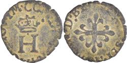 World Coins - Coin, ITALIAN STATES, Delfino Tizzone, Liard au H couronné, n.d. (1584-1587)