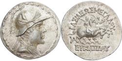 Ancient Coins - Baktrian Kingdom, Eukratides I, Tetradrachm, ca. 170-145 BC, Silver,