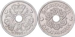 World Coins - Denmark, Margrethe II, 2 Kroner, 1992, Copenhagen, Copper-nickel,