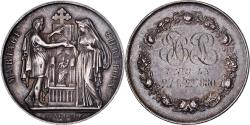 World Coins - France, Medal, Mariage Chrétien, 1880, Silver, Pingret,