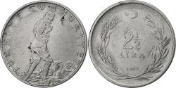 World Coins - Turkey, 2-1/2 Lira, 1962, Stainless Steel, , KM:893.1