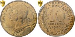 World Coins - France, 10 Centimes, Marianne, 1980, Paris, Aluminum-Bronze, PCGS,