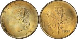 World Coins - Coin, Italy, 20 Lire, 1991, Rome, , Aluminum-Bronze, KM:97.2