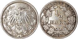 World Coins - Coin, GERMANY - EMPIRE, 1/2 Mark, 1915, Berlin, , Silver, KM:17