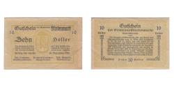 World Coins - Banknote, Austria, Blindenmarkt N.Ö. Gemeinde, 10 Heller, Texte, 1920