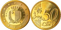 World Coins - Malta, 50 Euro Cent, 2011, Paris, , Brass, KM:130