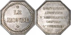 World Coins - France, Token, Le Monde, Assurances contre l'Incendie, n.d., Silver,
