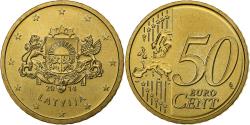World Coins - Latvia, 50 Euro Cent, 2014, Stuttgart, , Brass, KM:155