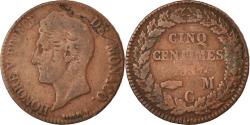 World Coins - Coin, Monaco, Honore V, 5 Centimes, Cinq, 1837, Monaco, , Copper