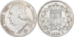World Coins - France, Louis XVIII, 2 Francs, 1824, Lyon, Silver, , Gadoury:513