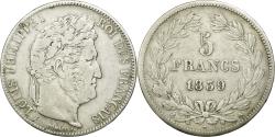 World Coins - Coin, France, Louis-Philippe, 5 Francs, 1839, Paris, , Silver